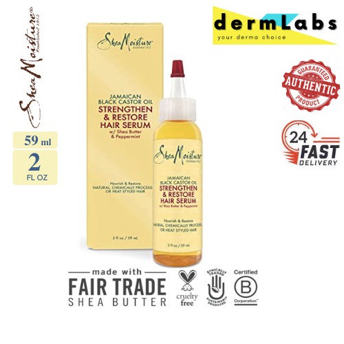 (Ready Stocks) SheaMoisture, Jamaican Black Castor Oil, Strengthen