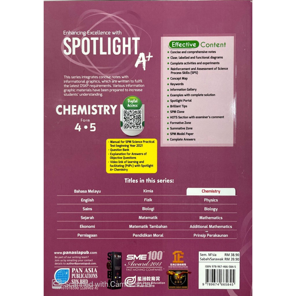 Buy 【Pan Asia】Buku Rujukan Spotlight A+ Tingkatan 4.5 KSSM SPM (2021