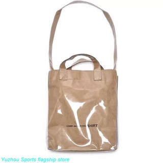 cdg transparent tote bag