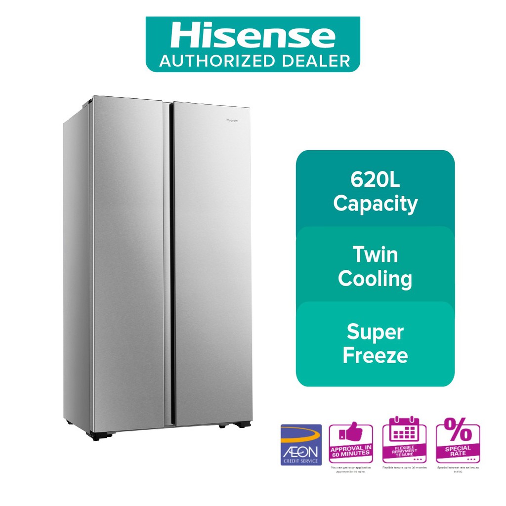 [READY STOCK, send by LORRY not courier service] Hisense (620L) Side By