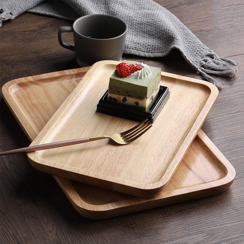 Rectangular Wood tray wooden plate Tableware Serving wooden tray Food