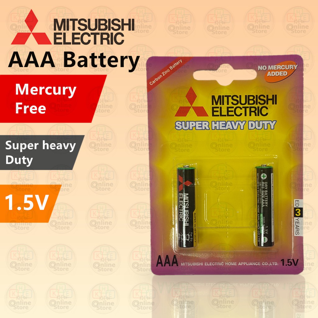 Mitsubishi Electric 100 Original AA/AAA Alkaline Battery 2 Pcs