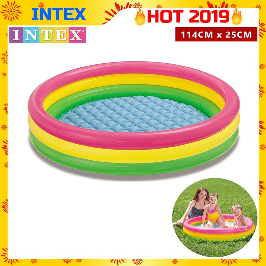 intex sunset glow inflatable pool