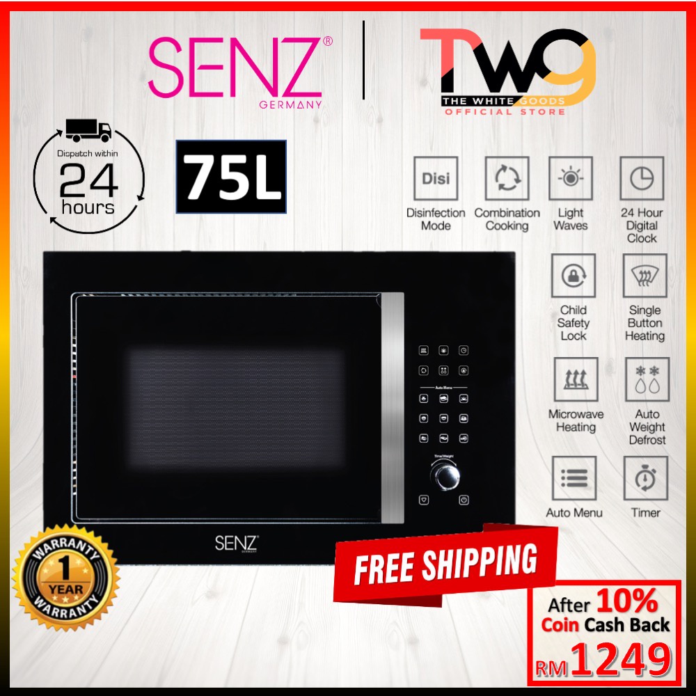 [FREE SHIPPING] Senz 25L Fully Digital Build-in Microwave Oven With 10 Auto Menu - SZMW2510 SZ-MW2510