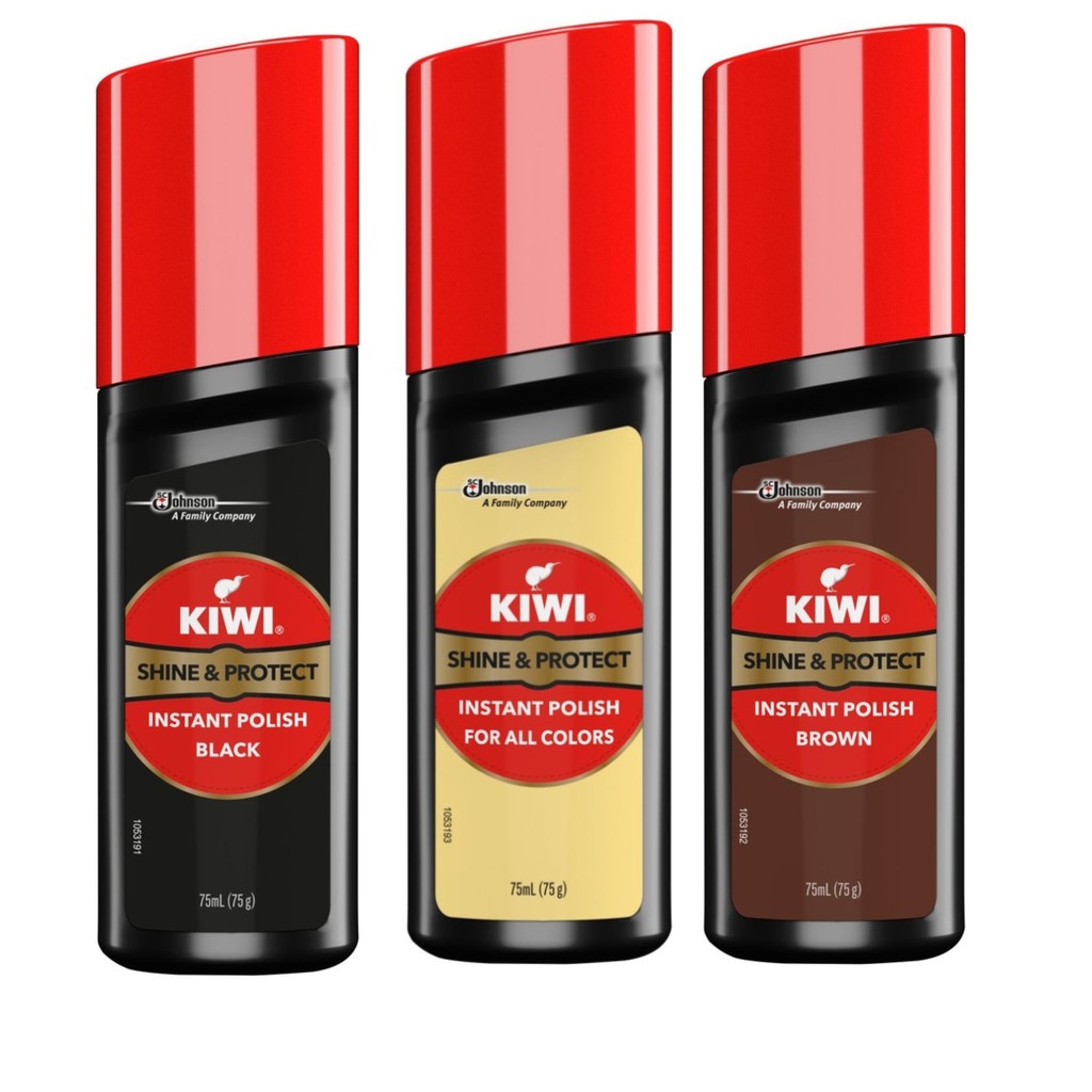 Ready Stock Pengilat Kasut Cecair Kiwi Johnson Liquid Shoe Care Shine Protect Black Brown Neutral 75ml Shopee Malaysia