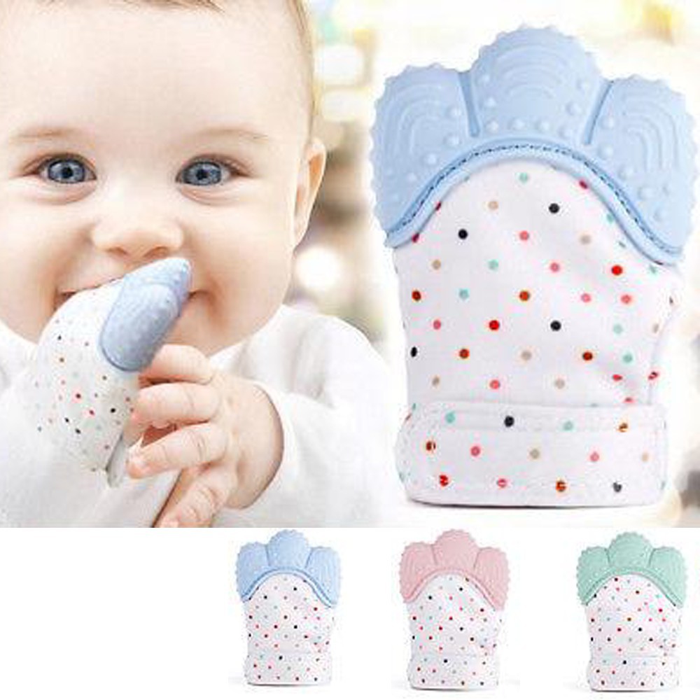 baby teething mitten