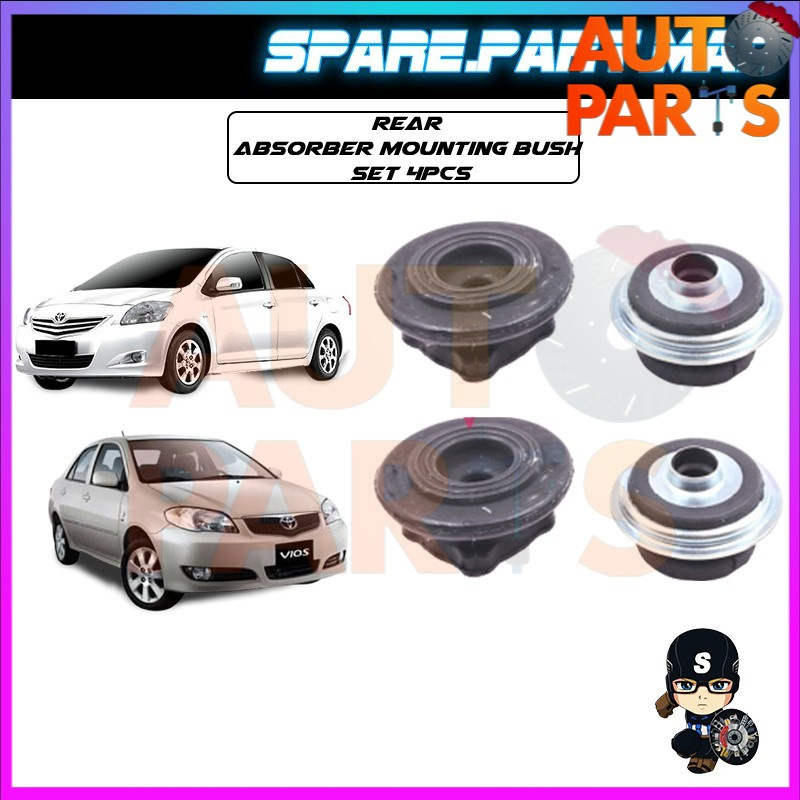 Toyota Vios Ncp42 Ncp93 Rear Absorber Bushing Mounting 1 Pair L R Shopee Malaysia