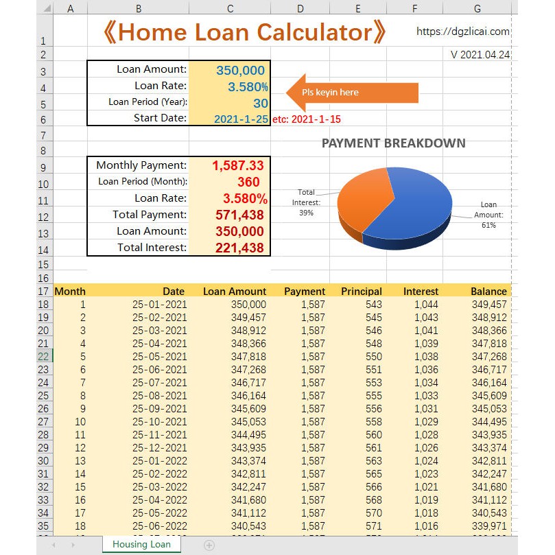 Quick Home Loan Calculator