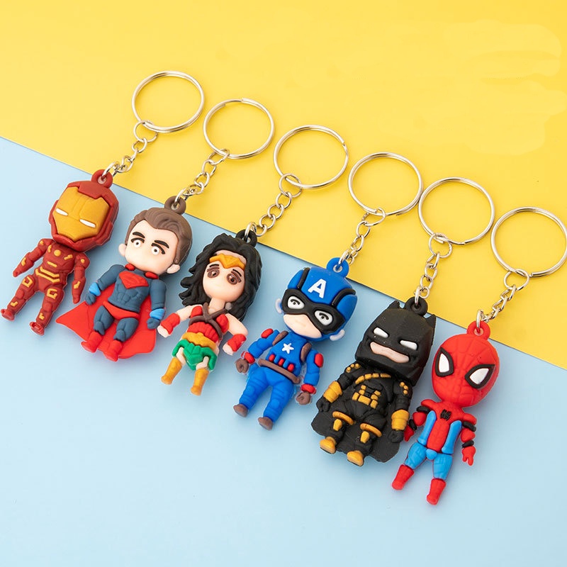 Avengers Iron Man Spider-Man Captain America Batman Superman Key Chains Keychain 