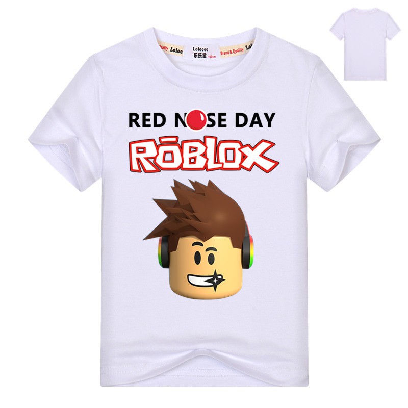Roblox Red Nose Day Short Sleeve T Shirt For Kids Boys Summer Casual Costumes Shopee Malaysia - kids clothes roblox red nose day t shirt childrens day kids