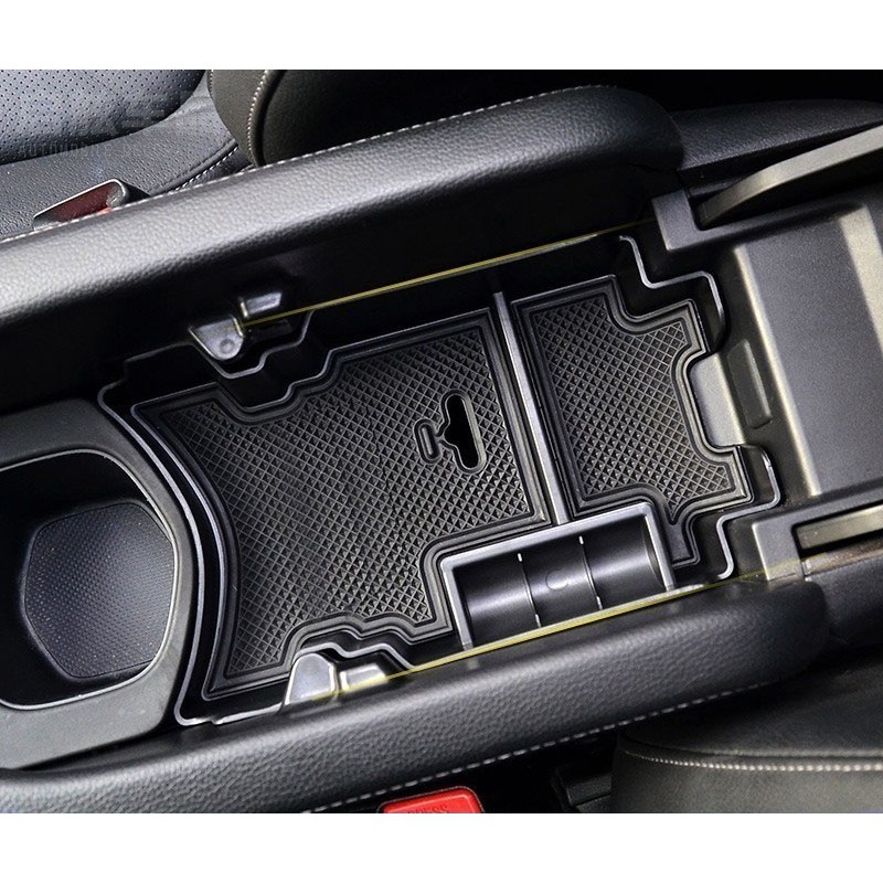 ZHOL 2016-2019 Civic Car Center Console Storage Box Multi-Grid Armrest Box Stuff Organizer Box Change Holder 