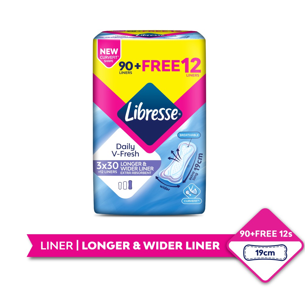 Libresse Long Wide Slim Panty Liner (3x30s+12s) Shopee Malaysia