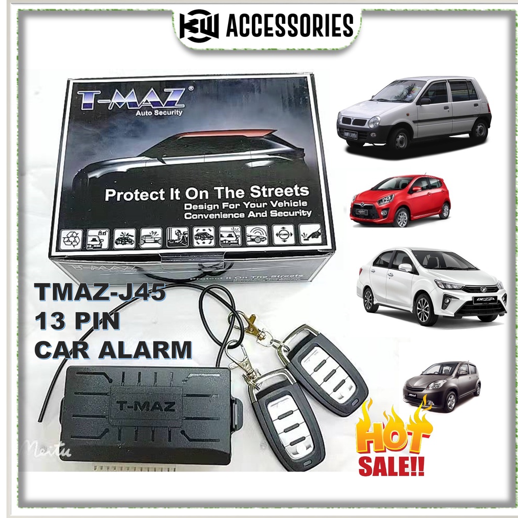 Perodua Axia Myvi Kancil Car Alarm Security System TMAZJ45 (13 PIN