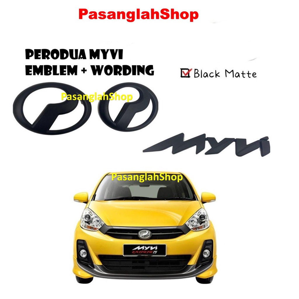 PERODUA MYVI LAGI BEST 20112017 ICON EMBLEM DEPAN BELAKANG DAN WORDING