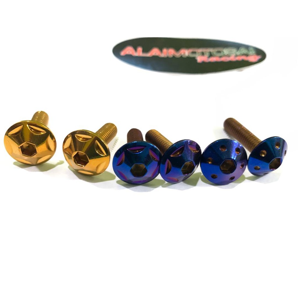 💥🇹🇭ALLENKEY SCREW COVER🇹🇭💥 THREAD / Trip halus warna titanium gold skru ...