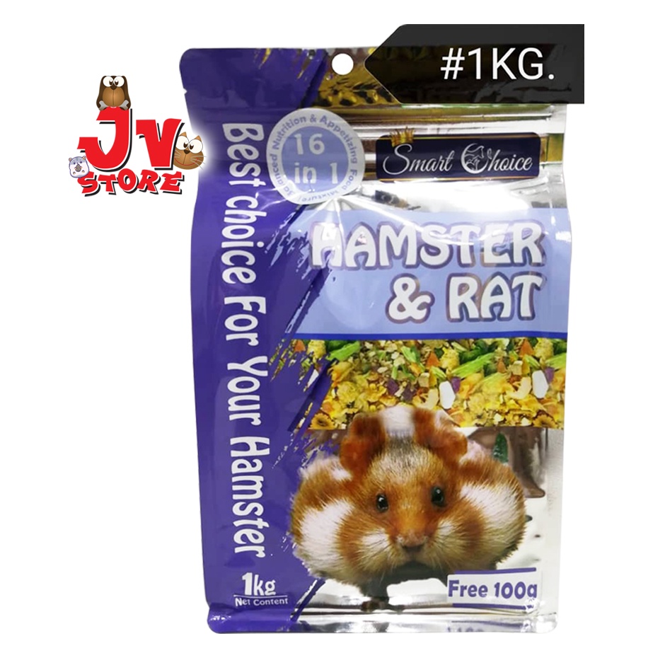 Smart Choice Hamster Rat Food Feed [16 in 1] Rodent Makanan 1kg Free