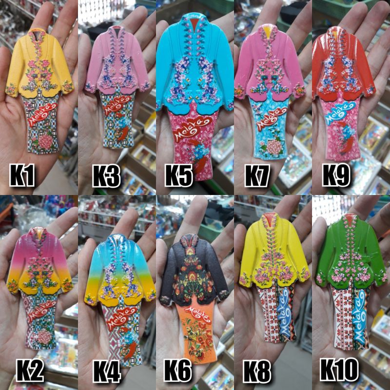 READY STOK Magnet Refrigerator Kebaya Melayu Nyonya Tradisional Melaka ...