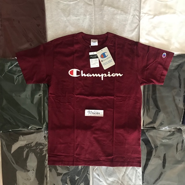 champion tee maroon