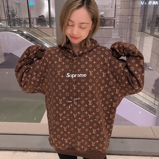 Image result for brown supreme louis vuitton hoodie