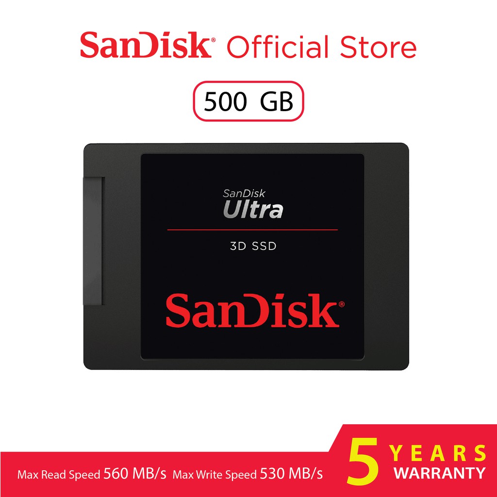 Sandisk Ultra 3d Ssd 3d Nand 2 5 Sata Iii Max 560mb S 500gb Shopee Malaysia