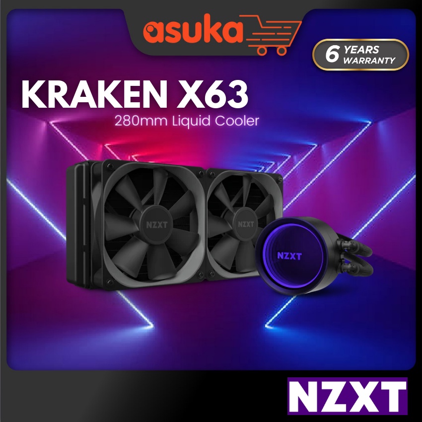 NZXT Kraken X63 280mm High Performance AIO Liquid CPU Cooler