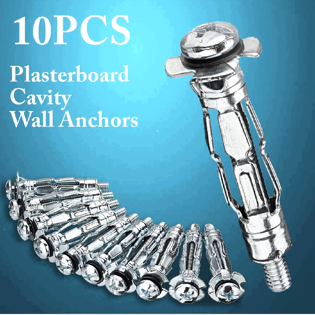 M6 x 52mm HEAVY DUTY METAL PLASTERBOARD CAVITY WALL FIXINGS ANCHORS PLUGS 20
