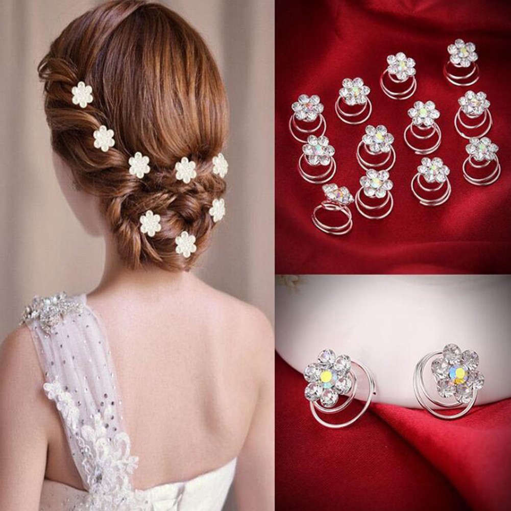 pearl hair clips wedding
