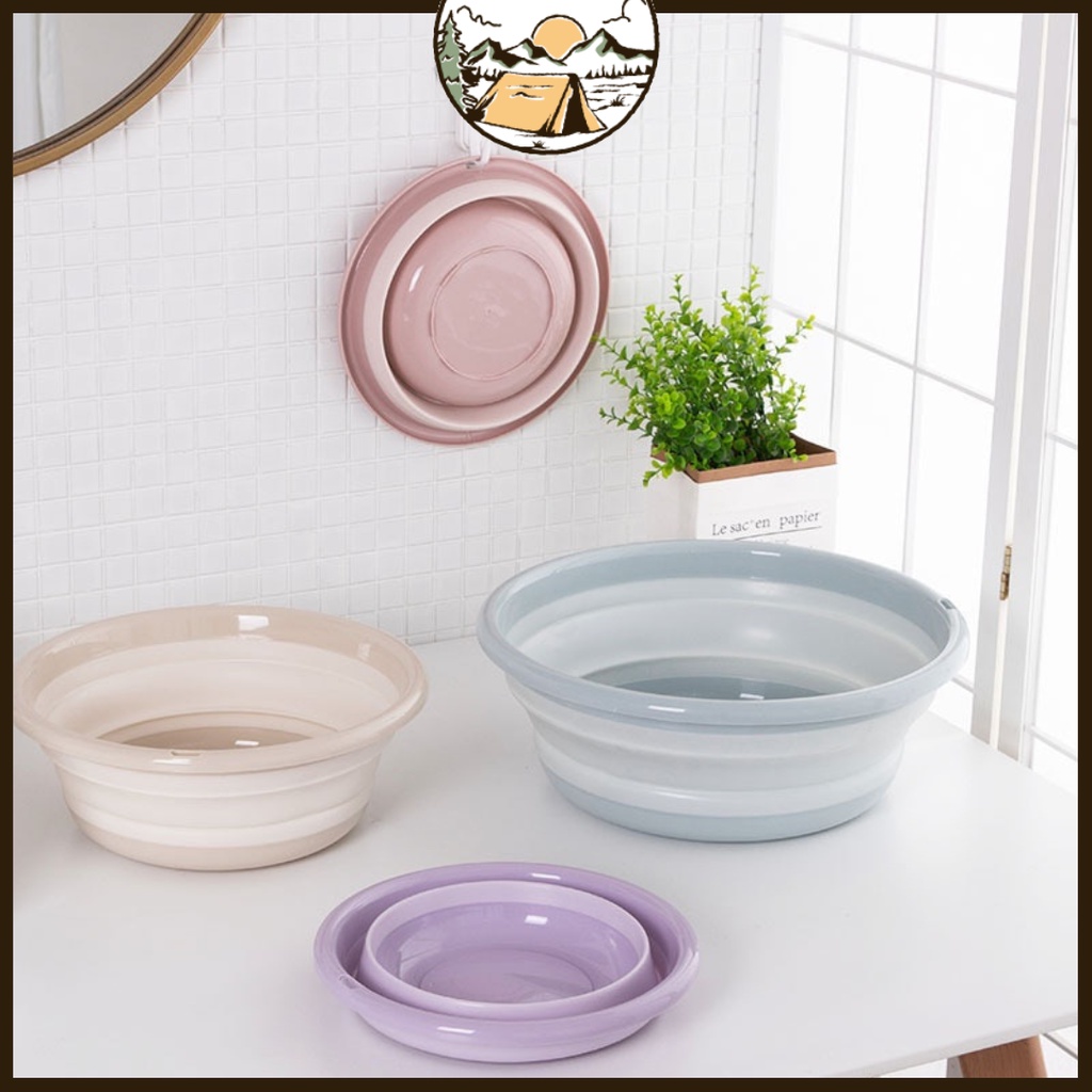 NentMent 2 Pack Foldable Wash Basins - Clear Collapsible Buckets For Travel, Camping, RV (6.8L & 12L) - View #10