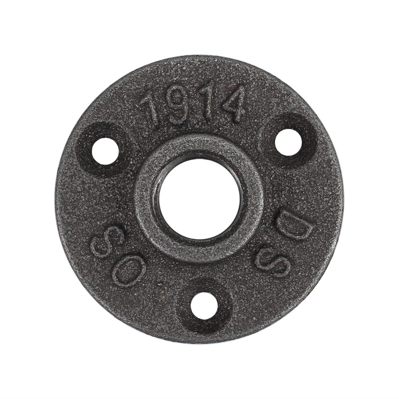 Ready Stock 10pcs 1 2 Malleable Iron Pipe Fittings Wall Floor Flange Rusty Industrial Bsp