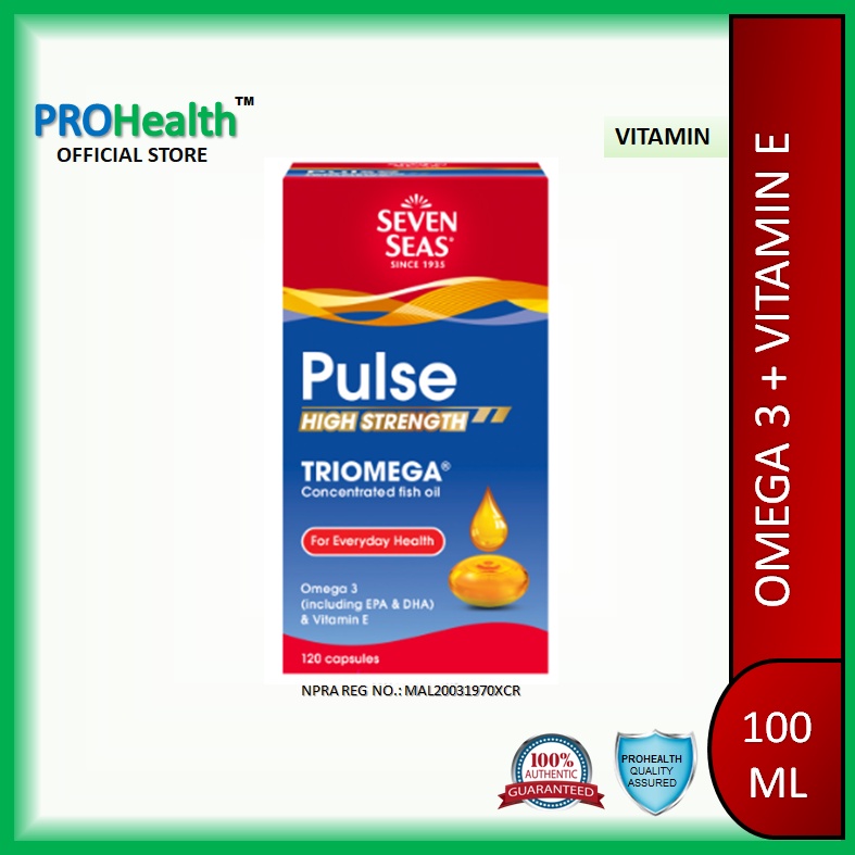 Seven Seas Pulse High Strength Triomega Fish Oil with Vitamin E & Omega