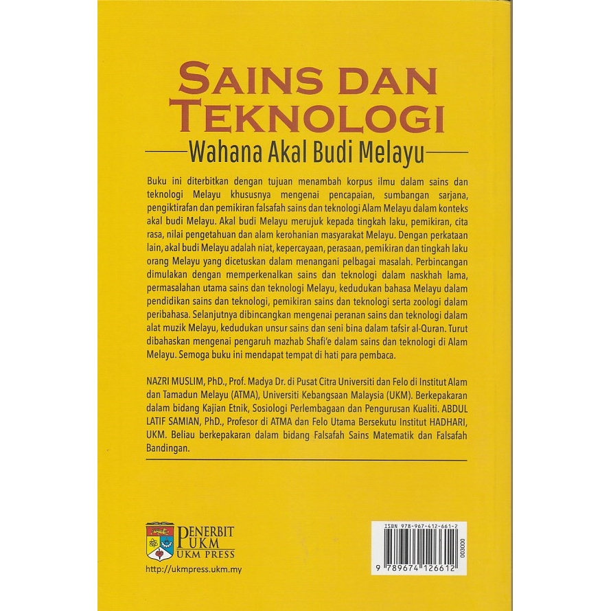 Sains dan Teknologi: Wahana Akal Budi Melayu