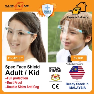 【MALAYSIA READY STOCK】Transparent Face Shield Protective Mask with glasses cover Cooking Protector Face Shield 眼镜防护面罩