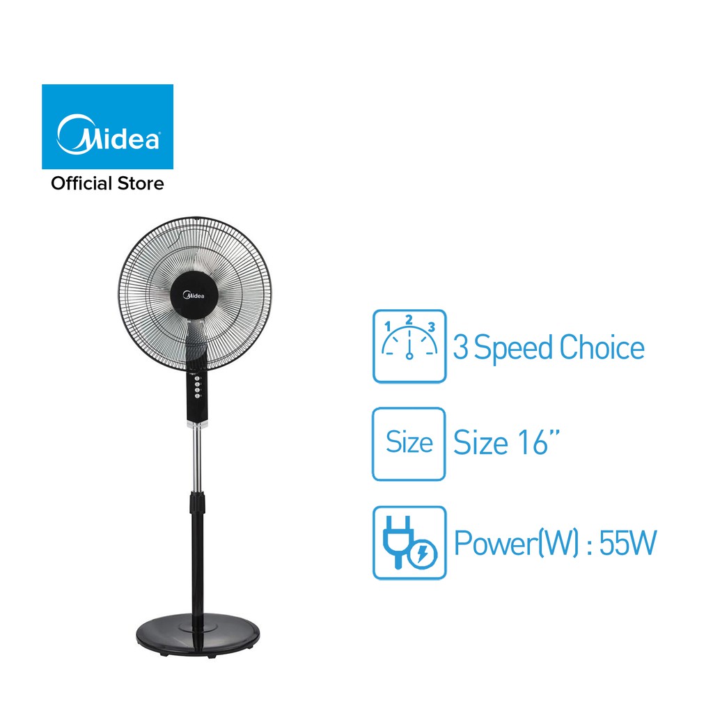Buy Midea Mf 16fs10ns 3 Speed Choices 16 Inch Stand Fan Fan Seetracker Malaysia