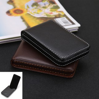 Men PU Business Name Card Holder Pocket Mini Credit Card Case with Magnetic Shut
