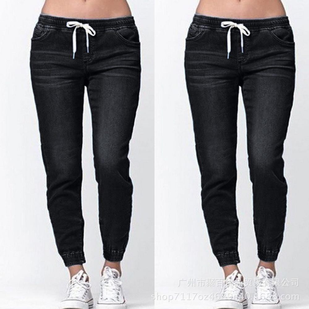 black jogger jeans womens