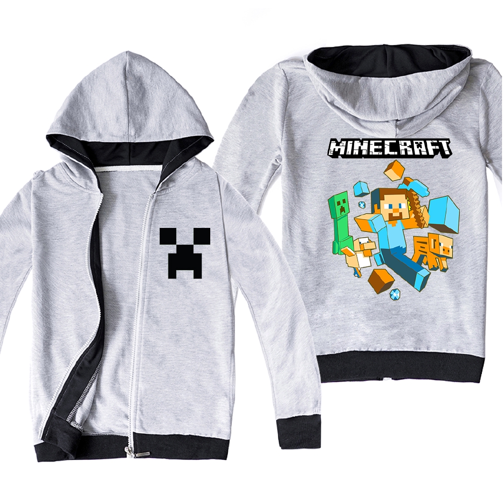 In Stock 2020 Spring New Minecraft Boys Sweater Children Clothes Kids Jackets Coat Hoodies Clothing Baby Girls Outwear Shopee Malaysia - cartoon roblox hoodies jacket for boy casual boy hoodies jacket children cotton thick zipper outwear jacket for kid hot 3 14y