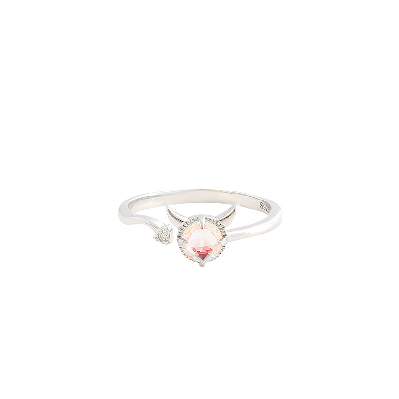 Moonstone Demon Ring For Girls Elegant Fashion Jewelry Gift_voghion.com