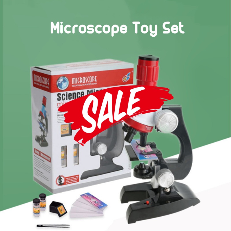 Microscope Toy Set For Kid 1200X Magnification Microscope Kit