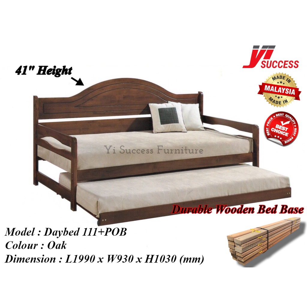 Yi Success Jordan Solid Wood Daybed / Single Solid Rubber Wood Daybed