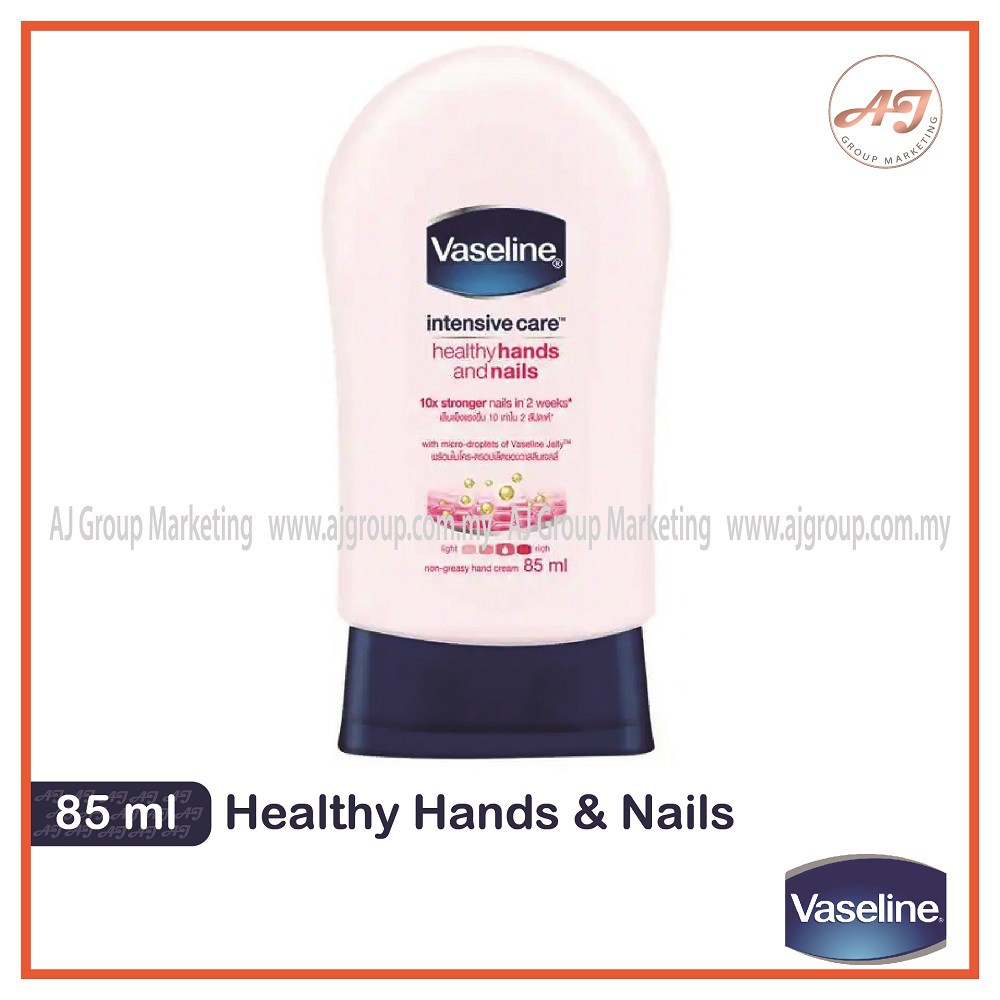 Vaseline Intensive Care Healthy Hands & Nails Strengthening (85ml) Shopee