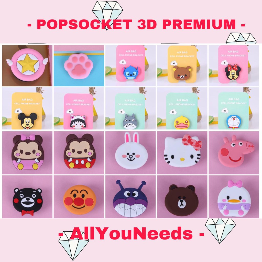 Popsocket 3D Character / 3D Cartoon Popsockets / Popsocket PVC Motif -  PREMIUM | Shopee Malaysia