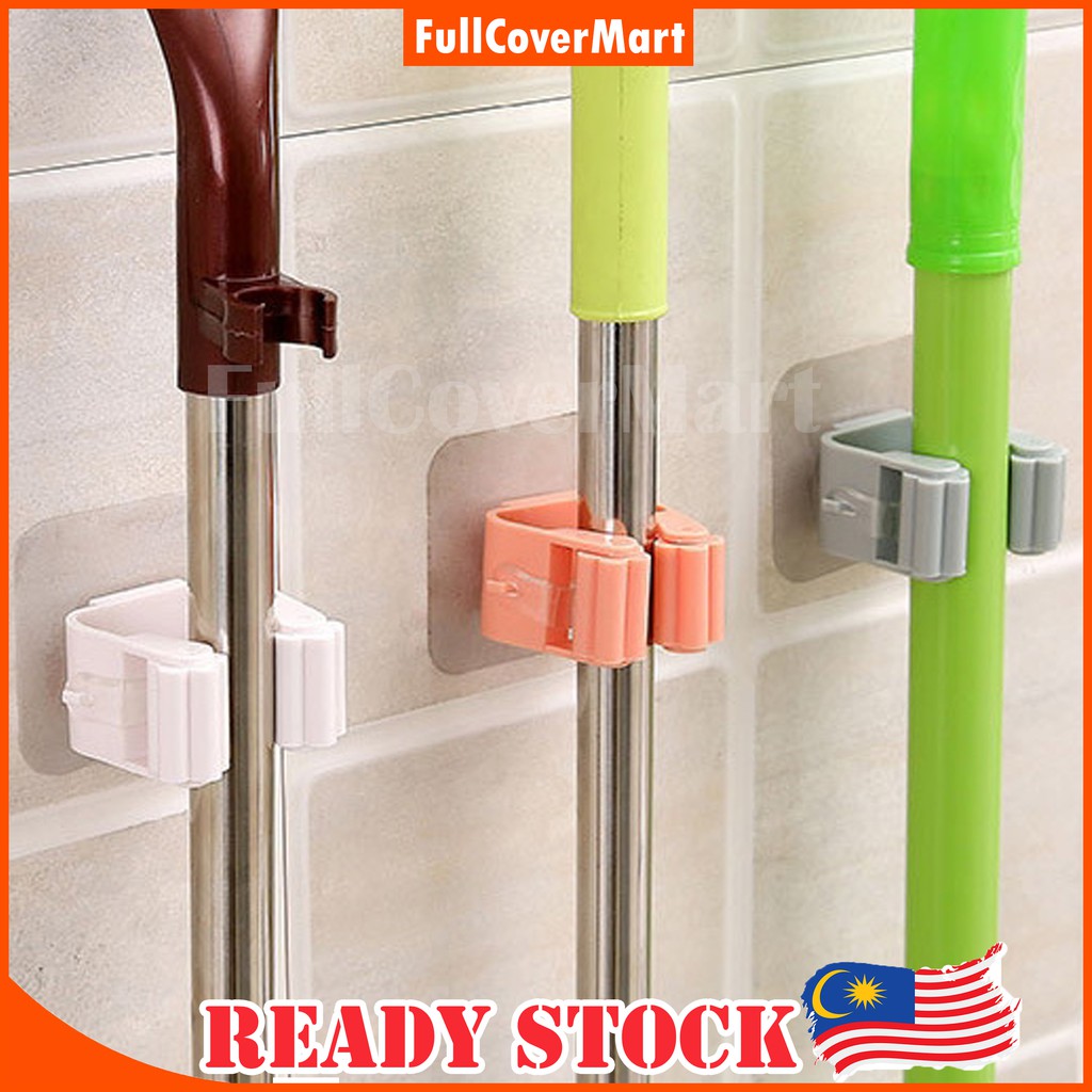 (HM18) Bathroom Mop Hook Penyapu Penyangkut Broom Storage Rack Umbrella Stand Storage Rack Waterproof