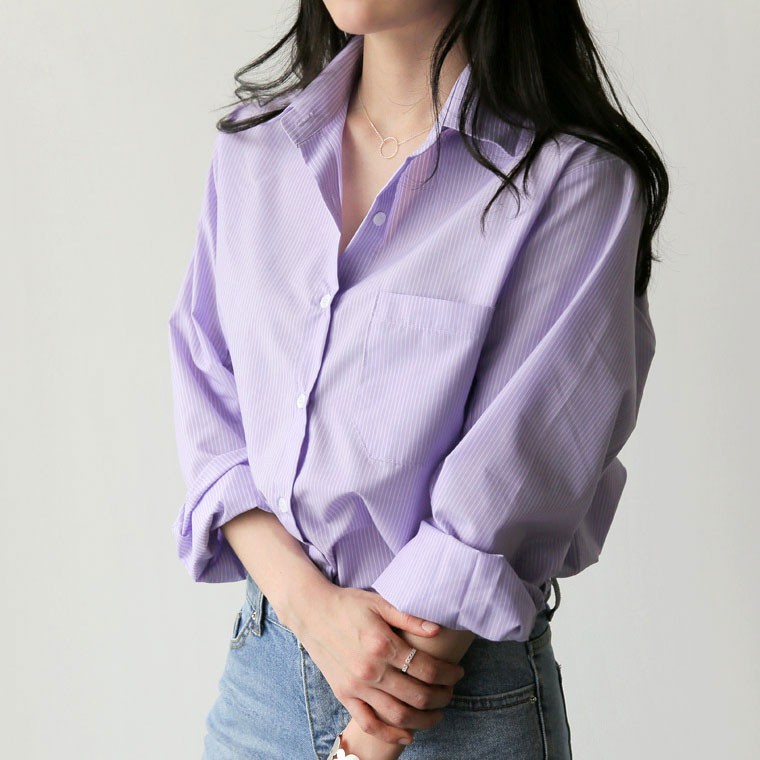 purple shirt outfit women's