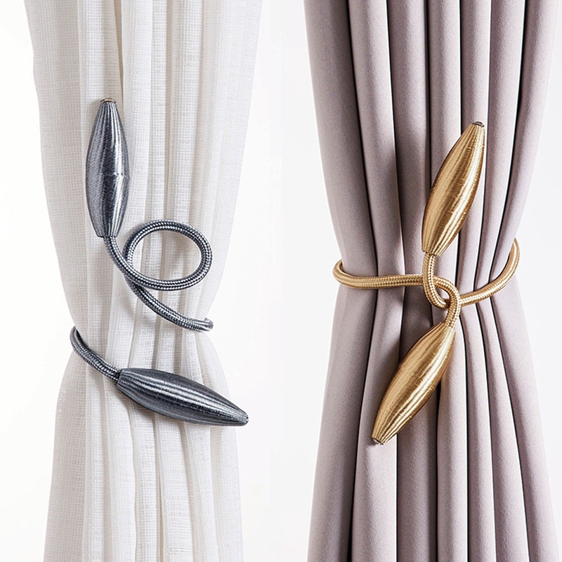 1pcs Arbitrary Shape Strong Curtain Tiebacks Plush Alloy Hanging