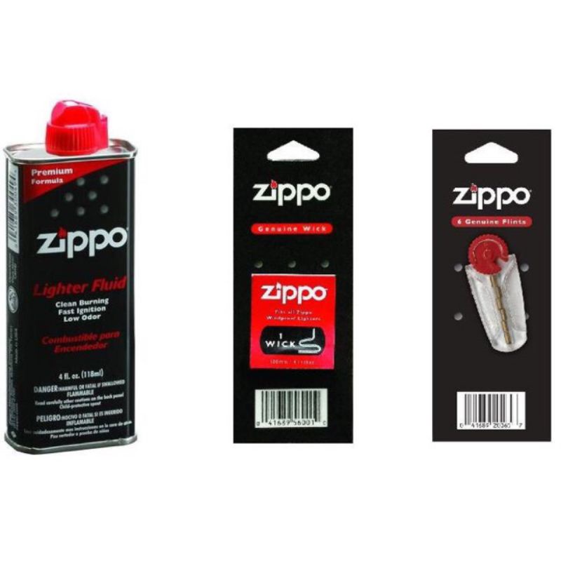 Original Zippo Lighter Fluid Flint Wick Shopee Malaysia