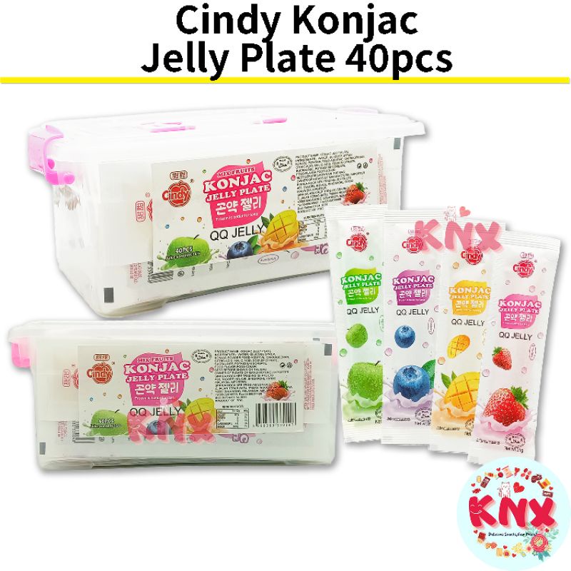 Cindy Konjac Jelly Plate Mix Fruit 40pcs Shopee Malaysia