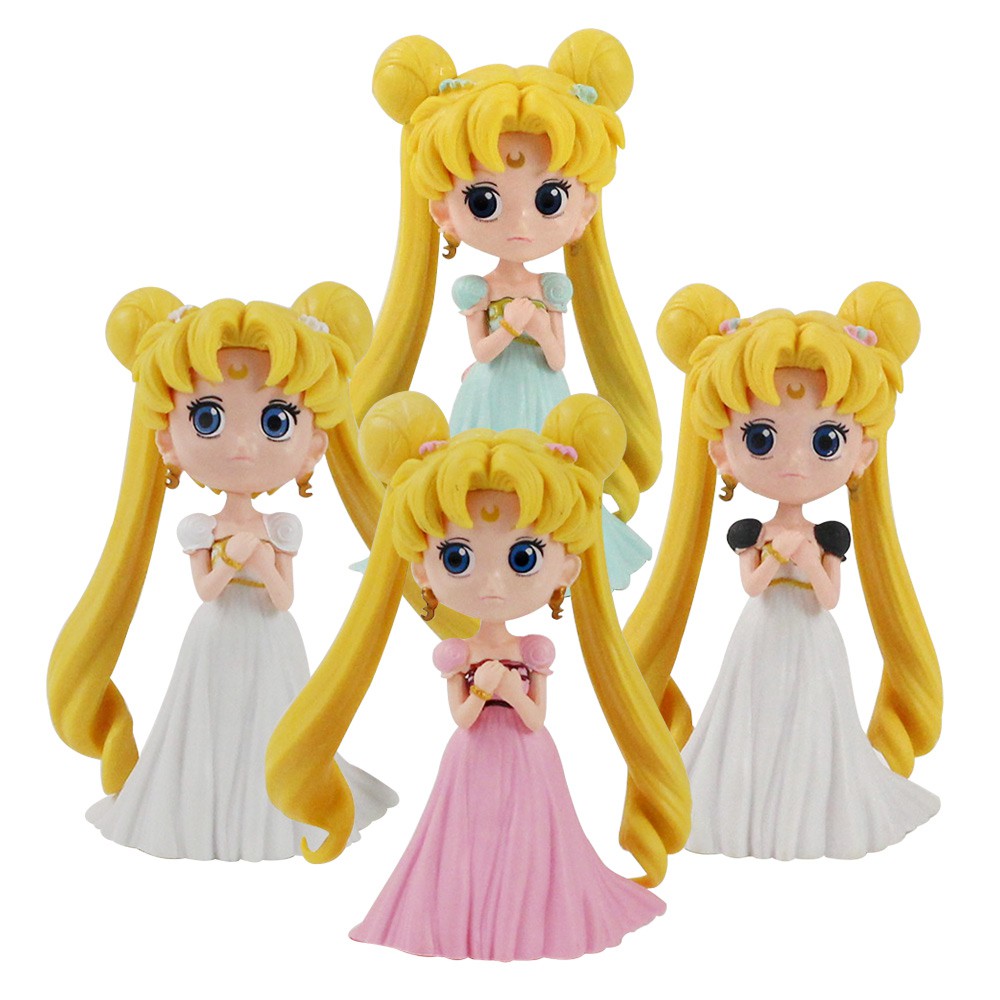 4 Styles Q Posket Sailor Moon Princess Serenity Tsukino Usagi Pvc Action Figures Toys Dolls Shopee Malaysia