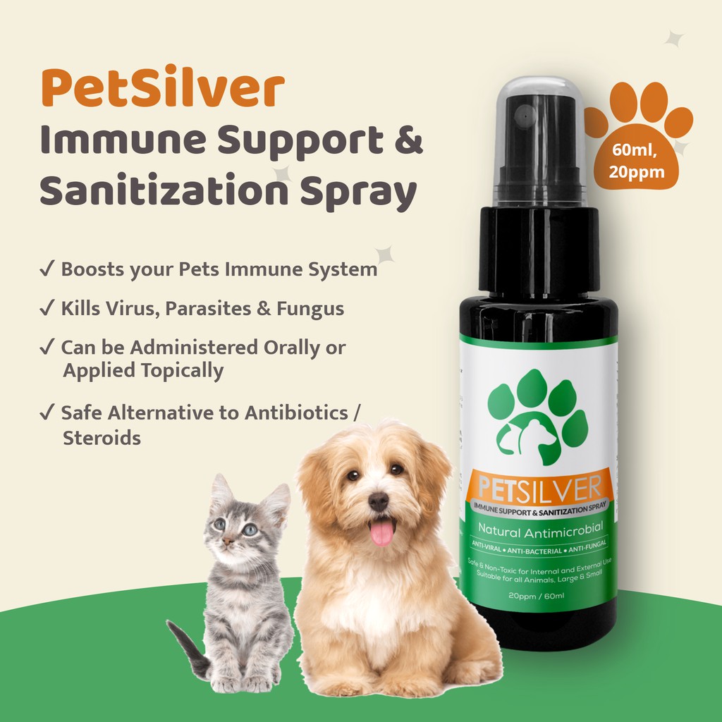 Colloidal Silver Immune Support for PETS Antibacterial, Antifungal