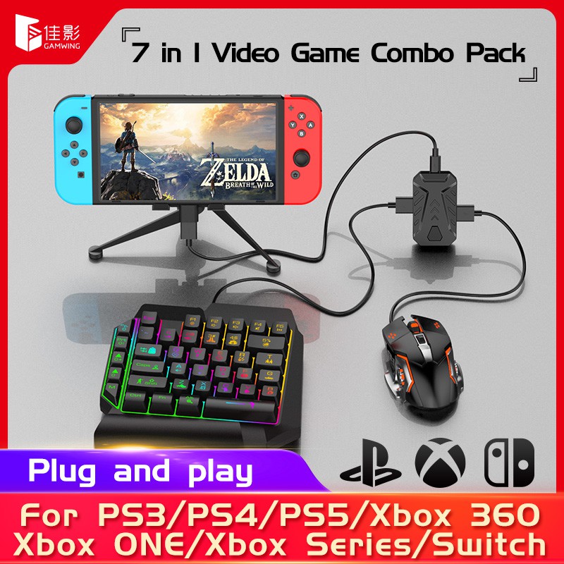 Buy 21 Video Game Keyboard And Mouse Converter 7 In 1 Mix Master For Ps3 Ps4 Ps5 Xbox360 Xbox One Xbox Series Nintendo Switch Seetracker Malaysia