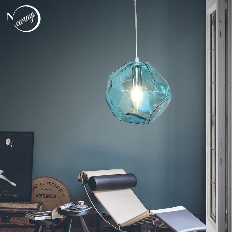 Newrays Modern Minimalist Personality Colored Glass Pendant Lights